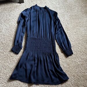 Bella Dahl Midnight Blue Silky Mini Dress.